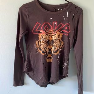 Chaser Long sleeves tee- Tiger Love- XS